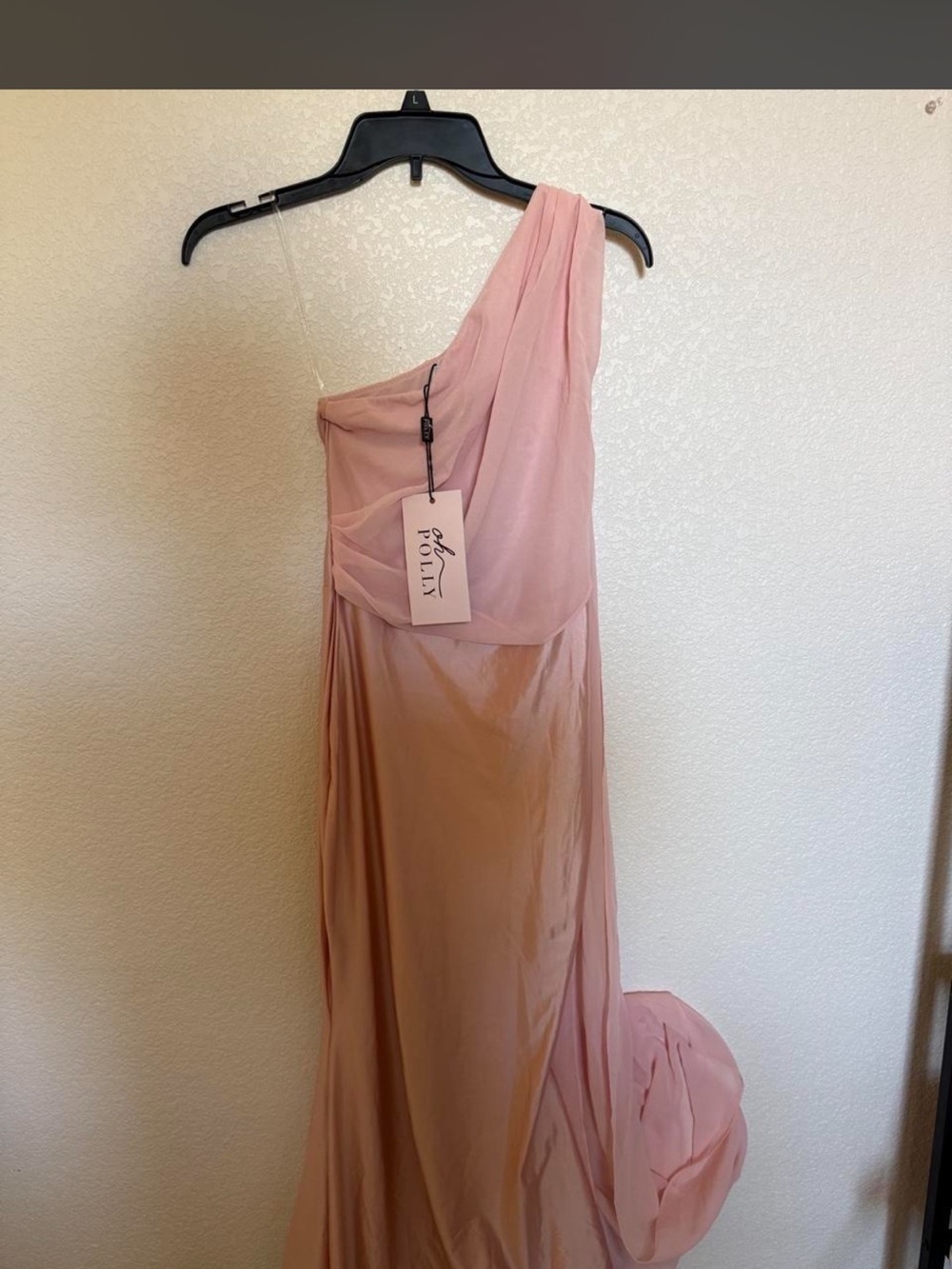 Pink Scarf detail midaxi dress